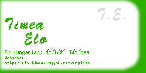 timea elo business card
